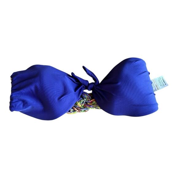 L Space purple kaleidoscope knot bandeau bikini top XS - Picture 2 of 6